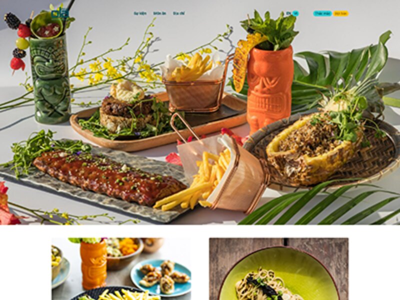 Giao diện website nhà hàng OLAHALE